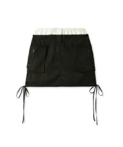 LILY BROWN(リリーブラウン) サテンドッキングカーゴミニスカート