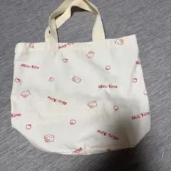 Hello Kitty 総柄 トートバッグ アイボリーのサムネイル