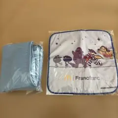 マクドナルドキャラクタータオル 水色 とビックな保温、保冷バッグ