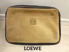 人気●ロエベ　ショルダーバッグ　アナグラム　ロゴ型押し　レザー　スエード　茶色 LOEWE ロエベ アナグラム ショルダーバッグ ロゴ ワンショルダー