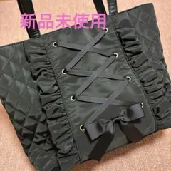 新品未使用 しまむら 青木美沙子 リボン フリルキルティングトートバッグのサムネイル