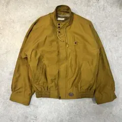90s 古着 Crocodile 裏起毛 ジャケット マスタードイエローワニロゴのサムネイル