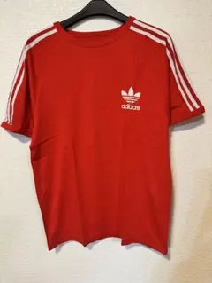 adidas 赤 Tシャツ Lサイズ 3本ライン