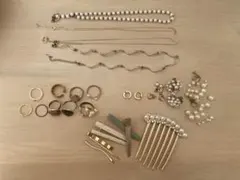 【まとめ売り】イヤリング・リング・ネックレス・ヘアアクセサリー ゴールド系