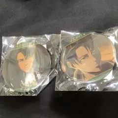 進撃の巨人　缶バッジ　リヴァイ　ナムコ　ガラポン　B賞