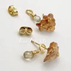 金木犀✦2way✦ジルコン・12月誕生石✦【マグネットフラワー】✦イヤリング可✦