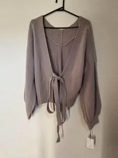 新品未使用　グレイル　GRL　ニットセーター リボンカーディガン Vネック