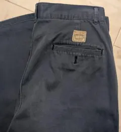 初期タグ ポロチノ 日本製 ポロラルフローレン 2タック ネイビー w30