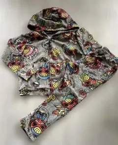 HYSTERIC MINI カラフルパーカー　セットアップ　グレー　ヒスミニ