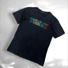 TOMMY トミー　カラフルロゴ 半袖Tシャツ ブラック Lサイズ（A1のサムネイル
