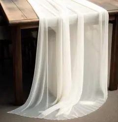 シフォン ホワイト テーブルクロス