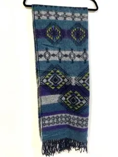 カラフル　マフラー　大判　美品