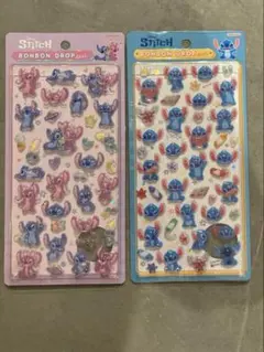 正規品　ボンボンドロップシール ディズニー スティッチ&エンジェル　らくがき