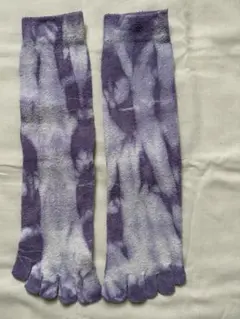 ⚫︎草木染め⚫︎シルクコットンの5本指ソックス⚫︎浄化のログウッド 手仕事 # パヤカ