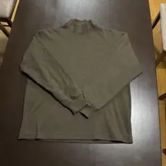 UNIQLO U ブラッシュドマックネックTシャツ　L ダークブラウン