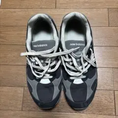 new balance 992 黒/グレー スニーカー