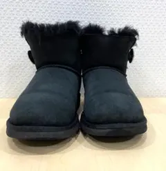 UGG ブラックムートンブーツ ショートボア 22cm 使用感あり