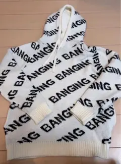 GYDA BANGING PATTERN ニットフーディーのサムネイル