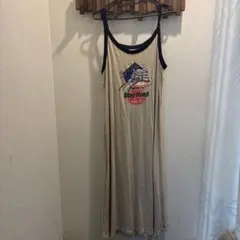 グラフィック キャミワンピース ベージュ