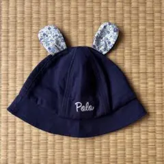 POLO Baby ネイビーウサギ耳ベビー帽子