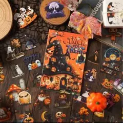 【B】コラージュ素材　PET ステッカー　ハロウィン　おすそ分け　20シート