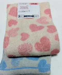 フェイスタオル【ハート柄】色違い セット