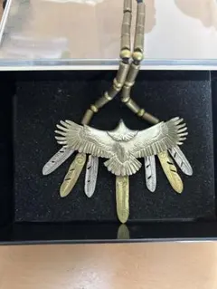 gold leather ネックレス 真鍮 v系 お兄系 箱付き - メルカリ
