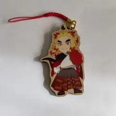 鬼滅の刃　煉獄杏寿郎　ニジゲンノモリ　　木製ストラップ　キーホルダー
