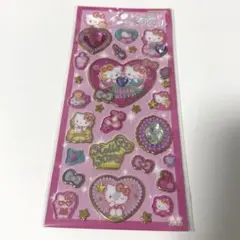 サンリオ　キラキラジュエルシール　ハローキティ　ピンク　ビビッドカラー
