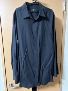 ユニクロ 長袖シャツ 黒 XLサイズ