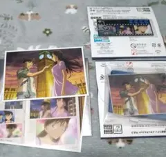 名探偵コナン セガラッキーくじ メモリアルカット 毛利蘭 新蘭 4点