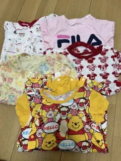 ベビーロンパース5点セット（ミッキー・プーさん柄）