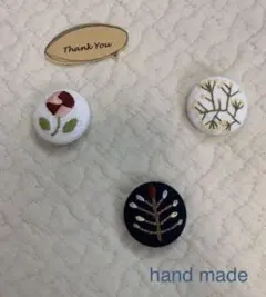 くるみボタン＊ヘアゴム＊刺繍