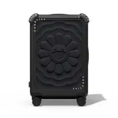 村上隆 フラワー (ブラック) ウェーブ シリコン キャリーオン スーツケース