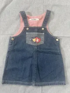 old familiar デニムオーバーオール 80