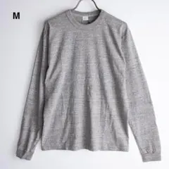 【最後の一点】長袖Tシャツ M グレー 無地 日本製のサムネイル