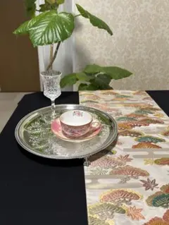 table runner 「源氏夢 」 正絹 帯リメイク - メルカリ
