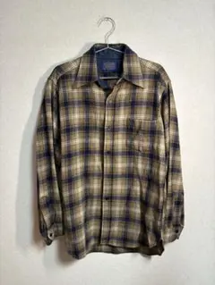 70s Pendleton チェック柄ネルシャツ Mサイズ