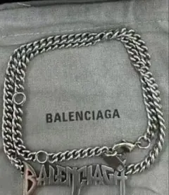 BALENCIAGA ロゴ ネックレス シルバーのサムネイル
