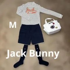 ジャックバニーJack Bunny ストライプ長袖シャツとショートパンツセットM