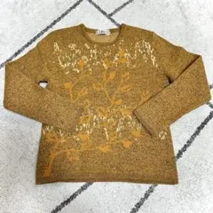 美品　シンプルライフ　SIMPLE LIFE ニットセーター　柄入り　日本製