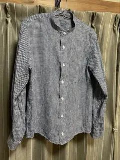無印良品 S / スタンドカラー洗いざらしシャツ