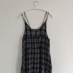 チェック柄キャミソールワンピース