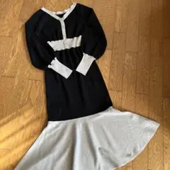 rienda（リエンダ）2Wayバイカラーマーメイドレディニットワンピース