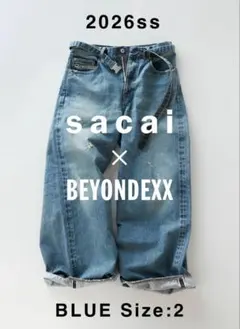即完売 新品タグ付26ss sacai × BEYONDEXX デニムパンツ 2 2026年最新】sacai beyondexxの人気アイテム - メルカリ