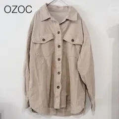 オゾック　OZOC コーデュロイ 長袖シャツ ベージュ サイズ40 大きいサイズのサムネイル