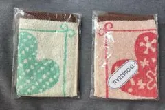 【新品未使用】TROUSSEAU ウォッシュタオル 2枚セット ハート柄