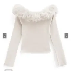 GRL 2Wayファーオフショルダーリブニットトップス[an1517]