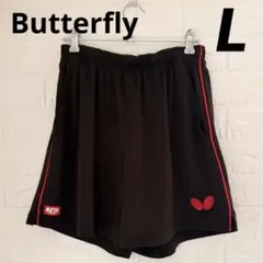 バタフライ（Butterfly）卓球　ゲームパンツ　L 黒×赤　ハーフパンツ