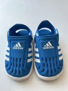 adidas 青 サンダル　ベビー　13センチ